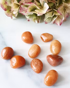 Orange Aventurin, trumlad