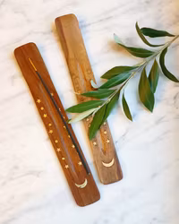 Rökelsehållare, måne & stjärnor (avlång)