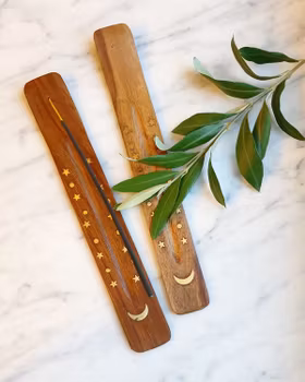 Rökelsehållare, måne & stjärnor (avlång)