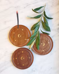 Rökelsehållare måne & stjärnor (rund)