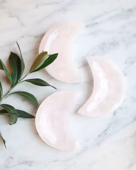 Rosa kalcit, månfat