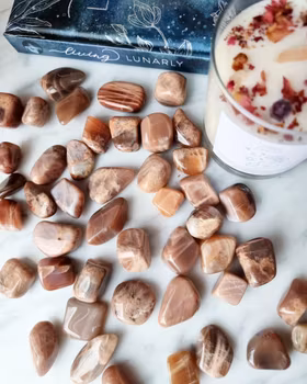 Månsten trumlad, persiko