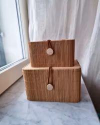 Förvaringslåda bambu, ljus