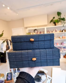 Förvaringslåda i bambu, svart