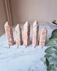 Red lined jaspis, polerad spets välj din favorit