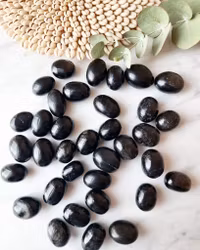 Silver Sheen obsidian, trumlad