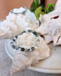 Armband, Trädagat & lotusblomma