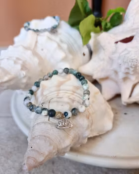 Armband, Trädagat & lotusblomma