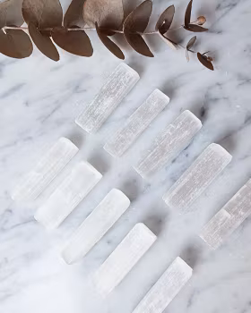 Rå vit Selenit, liten vit