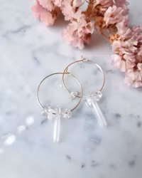 Örhänge, bergkristall nr 1