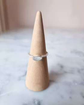 Ring Regnbågsmånsten stl 9 (19) äkta silver (nr8)