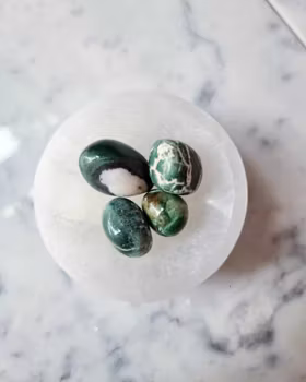 Selenitskål rund, ca 8cm