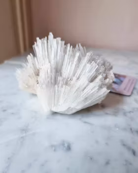 Skolecit, vitt kluster fr Indien ca 410 gram nr1.2