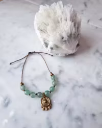 Armband, golden aventurine, justerbart