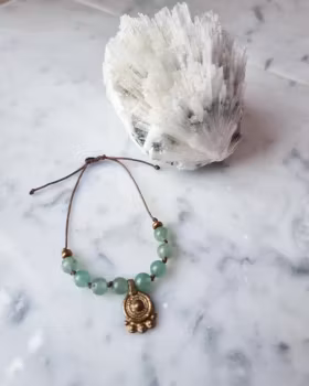 Armband, golden aventurine, justerbart