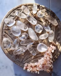 Bergkristall, större trumlad