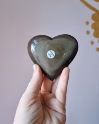 Gold sheen obsidian, polerat hjärta