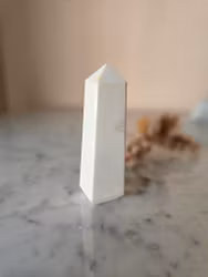 Vit Skolecit, polerad spets, ca 10cm (scolecite)