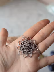 Flower of life (blomma) | Silver | Berlock | ca 47mm