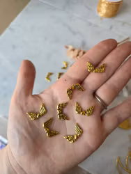 Änglavingar guld, hjärta