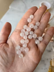 Facettslipad rosenkvartspärla 8mm