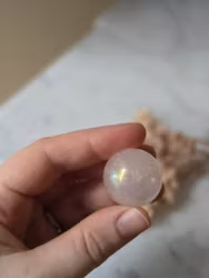 Rosenkvarts, aurabehandlat miniklot