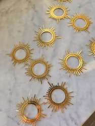 Stor sol/strålar ca 4.5cm (guldpläterat rostfritt stål) till solfångare