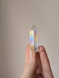 Aurabehandlad bergkristallspets nr2