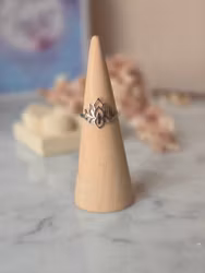 Ring med liten lotus, 304 rostfritt stål