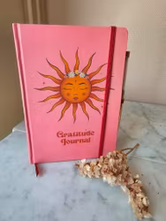 Journal | gratitude A5 rosa med rosenkvartspenna