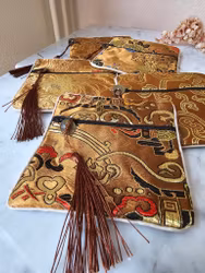 Smyckesförvaring/kristallpåse | Brun/guld