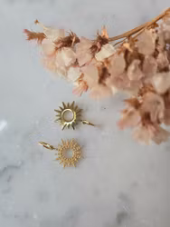 Berlock, sol | 316 guldpläterat rostfritt stål