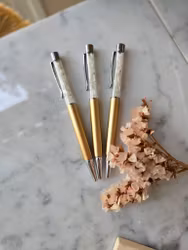 Bläckpenna, regnbågsmånsten [guld/silver]