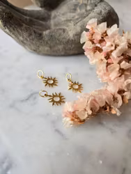 Berlock sol (ny) guldpläterat rostfritt stål