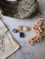 Kristallkit 4 små trumlade | Balans, intuition, kärlek & lugnande