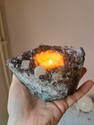 Ljuslykta ametistkluster nr 4 (ca 800gram)