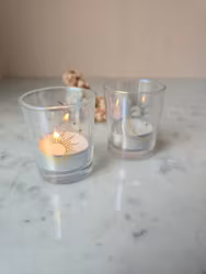 Ljuslykta måne/sol H 6.3cm