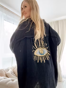 Muslinskjorta evil eye !!Visningsex!!