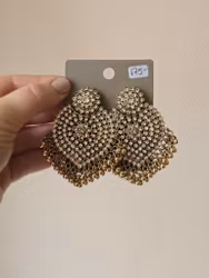 Örhänge nr 28 (guld/glitter)