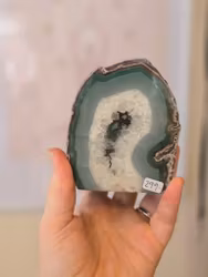 Ljuslykta, färgad agat grön