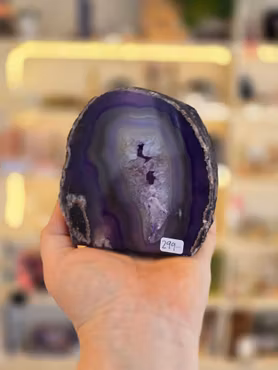 Ljuslykta, färgad agat lila