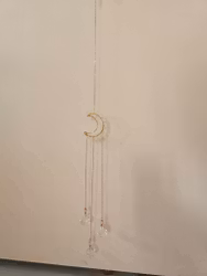 Solfångare rosenkvarts, nr 2, trippel (handgjord av Julia)