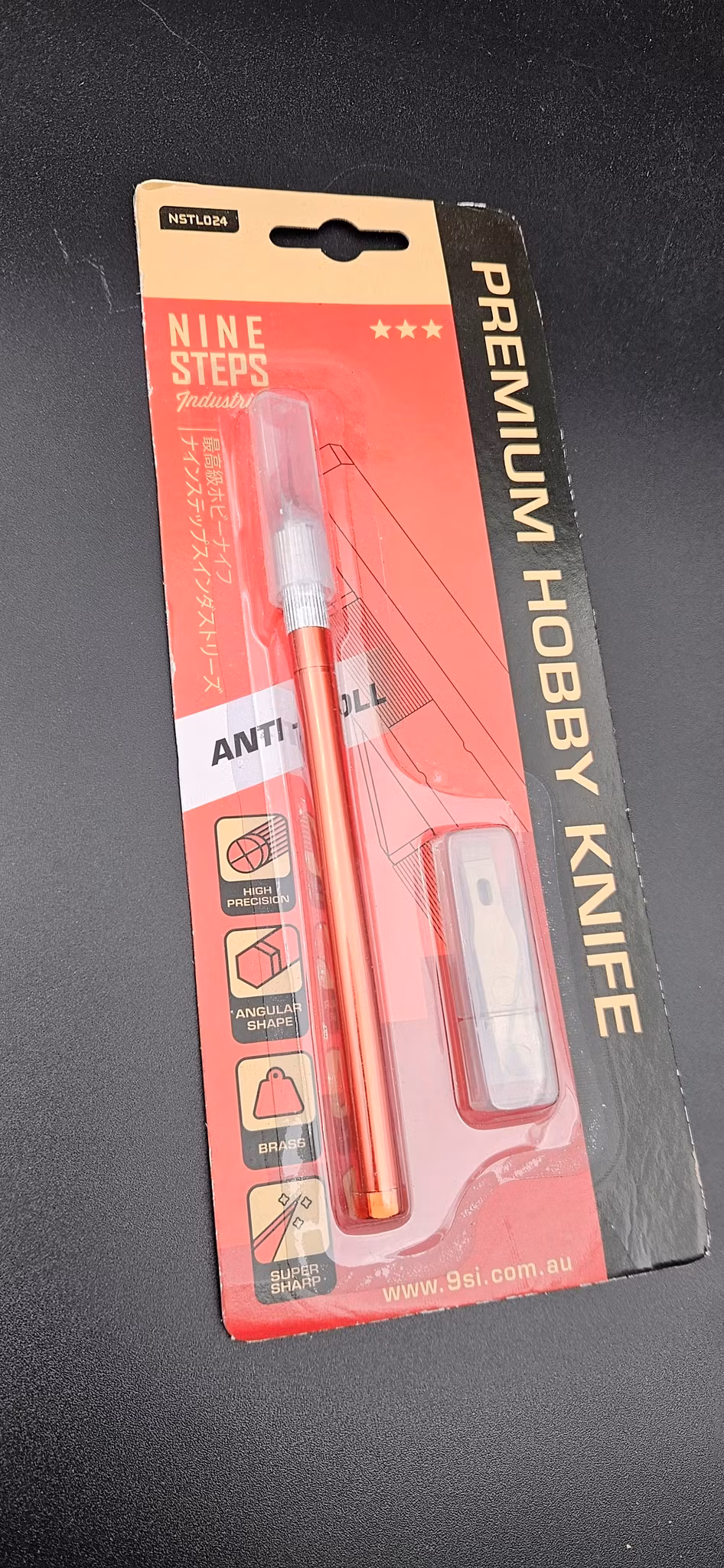 NINESTEPS Premium Hobby Knife w 5 spare blades