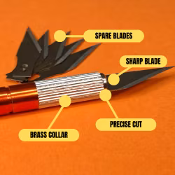 NINESTEPS Premium Hobby Knife w 5 spare blades