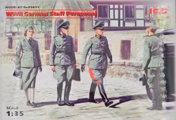 WWII German Staff Personnel (4 Figurer) 1/35