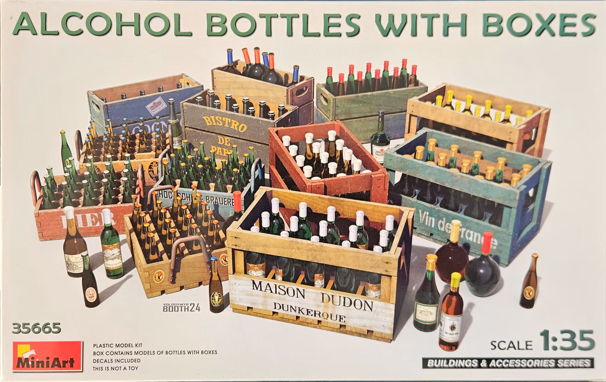 Alcohol Bottles w/Boxes 1/35
