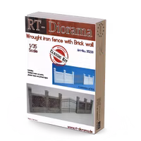 Wrought iron fence with Brick wall 1/35