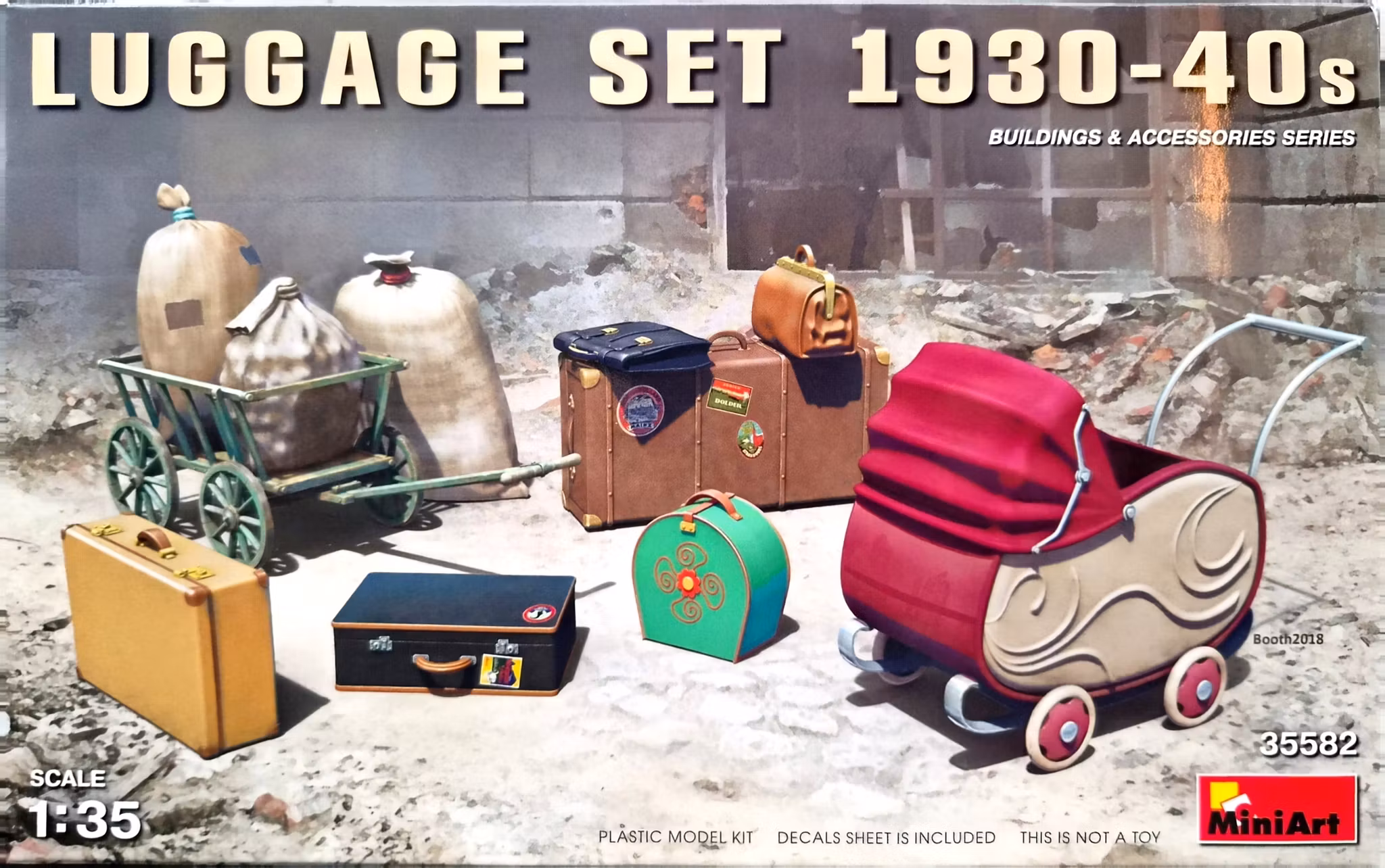 Luggage Set 1930-40s 1/35