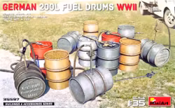 German 200L Fuel Drum Set WW2 1/35