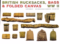 British Rucksacks, Bags & Folded Canvas WW2 1/35